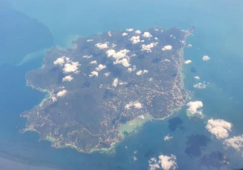 Tantric Massage on Kophangan: Aerial view of the island